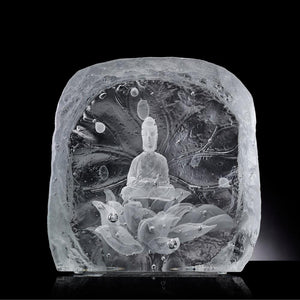 Crystal Buddha, Guanyin, Formless, but Not Without Form-Within a Flower, a Leaf--Enlightenment (Artist's Edition)
