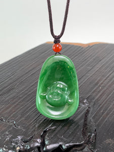 Nephrite Pendant - Laughing Buddha
