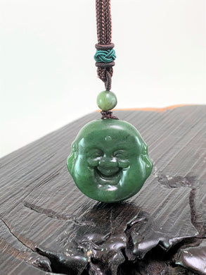 Nephrite Pendant - Laughing Buddha