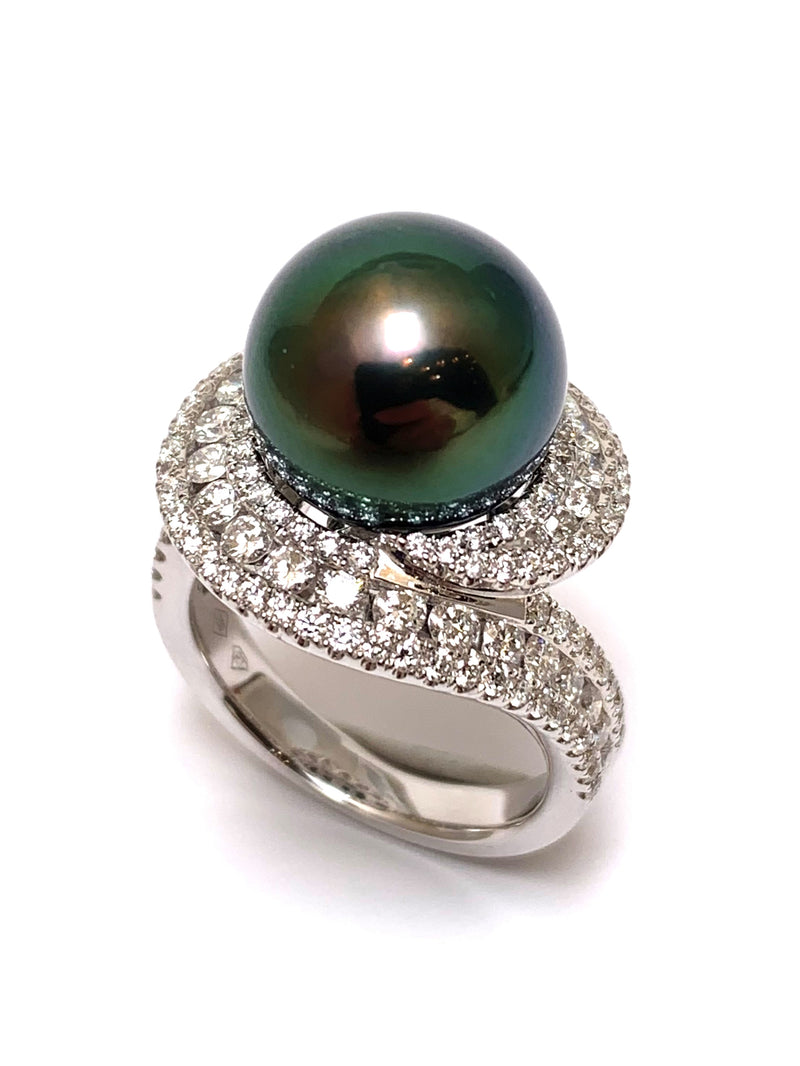 Pearl Ring with Diamonds – JCY House Online Store