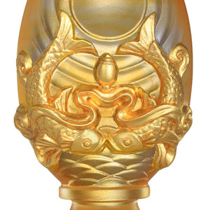 Crystal Feng Shui, Eight Auspicious Offerings, Pair of Golden Fish-Auspicious Clarity
