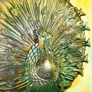 Crystal Paperweight, Peacock, A Radiant Heart