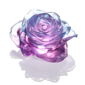 Amorous Chinese Crystal Rose Flower | LIULI