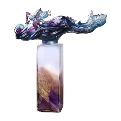 Crystal Treasure Vase, Feng Shui, Dragon of Water Element, Dragon Rising Baoping