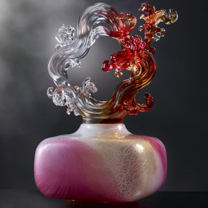 Crystal Treasure Vase, Feng Shui, Dragon of Metal Element, Ethereal Chime Baoping