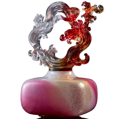 Crystal Treasure Vase, Feng Shui, Dragon of Metal Element, Ethereal Chime Baoping