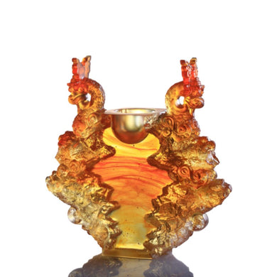 Crystal Vessel, Chinese Ding, Docility with Boldness-Ding of Dragon Rising