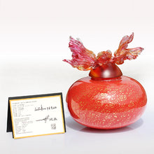 Crystal Treasure Vase, Goldfish, A Vase of Riches-Golden Jade Joy