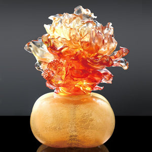 Crystal Treasure Vase, A Vase of Riches-Peony Grandeur