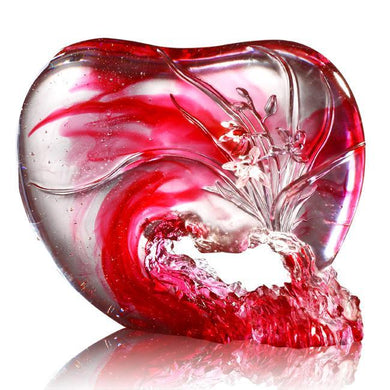 Crystal Floral Vase, Orchid, The Orchid Dance of Peace