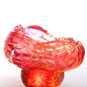 Crystal Bowl, Paperclip Holder, Desk Decor, Peanut symbolizes Longevity, Immortal Abundance