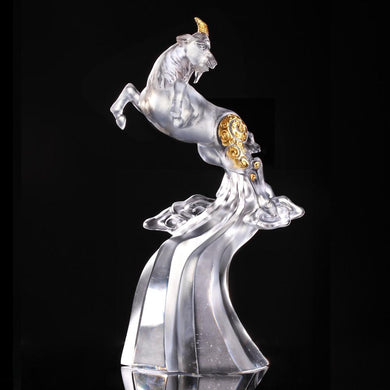 Lofty Beauty (Favorable) - Crystal Sheep Figurine (Gold Leaf Edition)