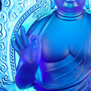 Crystal Buddha, Medicine Buddha, Healing Buddha, Blue Medicine Liuli Buddha