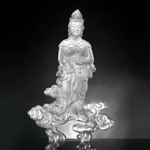 Crystal Buddha, Guanyin, Light Exists Because of Love-Wishes Fulfilled