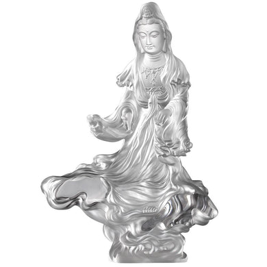 Crystal Buddha, Guanyin, Light Exists Because of Love-Rain of Truth, a Compassionate Heart