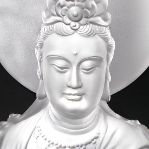 Crystal Buddha, Guanyin, Light Exists Because of Love-Tranquil, at Peace