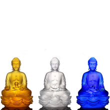 Crystal Buddha, Amitabha, Shakyamuni, Medicine, Present Mindfulness (Set of 3)