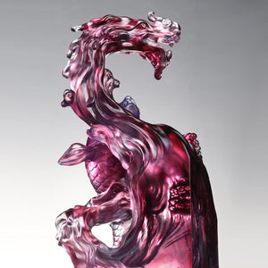 Crystal Mythical Creature, Dragon-Fish, Rising Into the Heavens