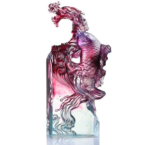 Crystal Mythical Creature, Dragon-Fish, Rising Into the Heavens