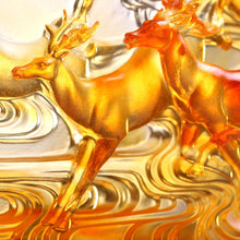 LIULI Crystal Deer Statue Song of Triumph