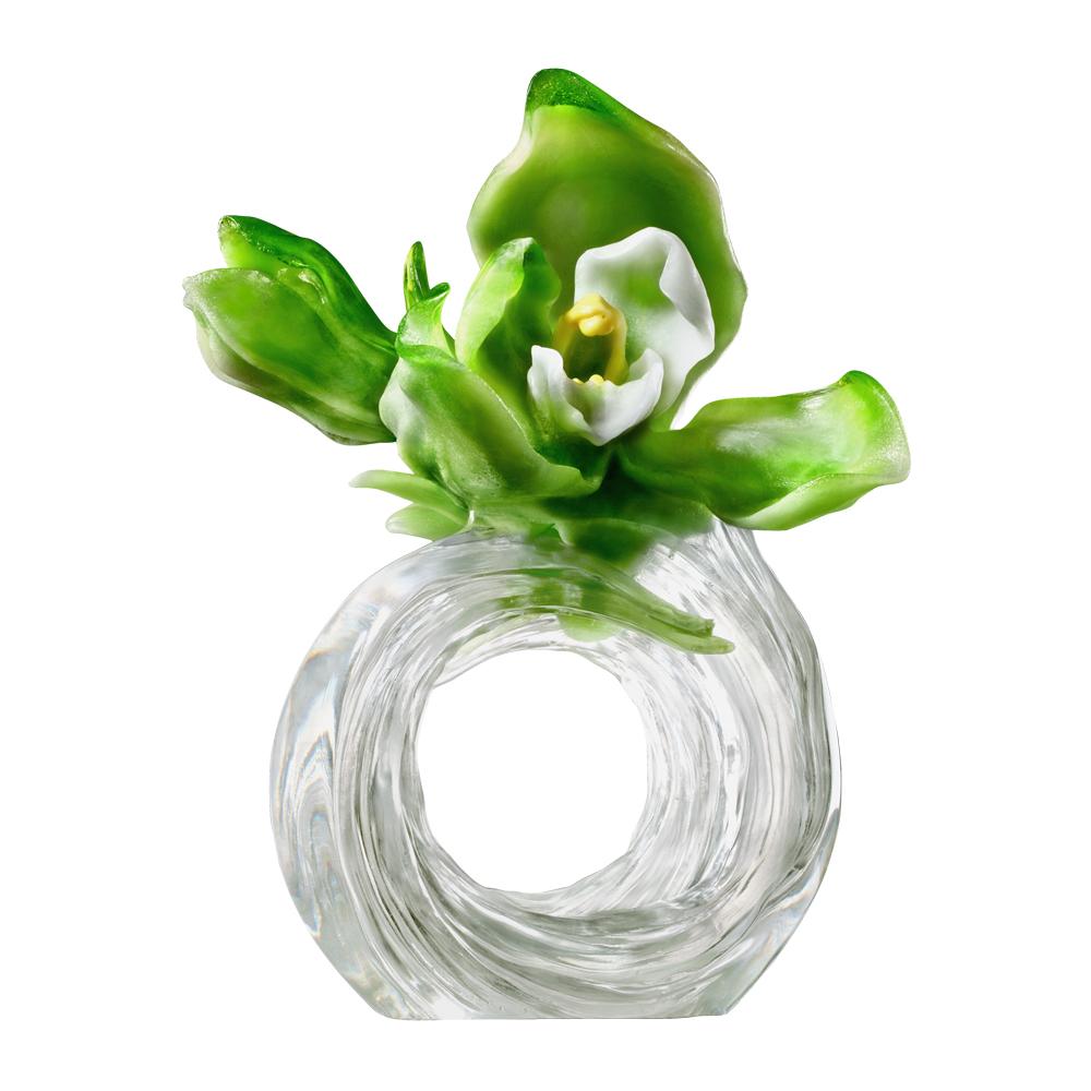 Collector Edition-Crystal Flower, Orchid, A Chinese Liuli Flower, Imminent Spring Dance