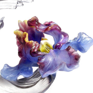 Collector Edition-Crystal Flower, Iris, A Chinese Liuli Flower, Arising through Contentment