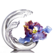 Collector Edition-Crystal Flower, Iris, A Chinese Liuli Flower, Arising through Contentment