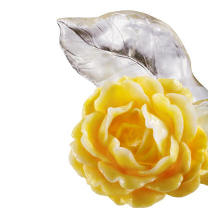 Collector Edition-Crystal Flower, Camellia, A Chinese Liuli Flower, Singular Elegance