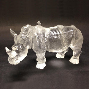 Rhino or Rhinoceros Figurine - "Don’t Scold Me" (Mother Rhino, Large)