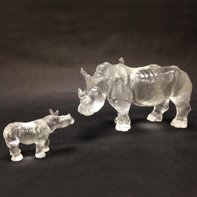 Crystal Animal, Rhino or Rhinoceros, Don’t Scold me (Set of 2pcs)