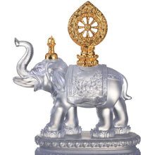 Crystal Animal, Elephant, True Dharma Illumination (24K Gilded)