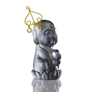 Crystal Buddha, Ksitigarbha Bodhisattva, Joyous and Worry-Free-Healthy, Happy