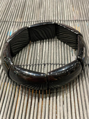 Obsidian bead bracelet